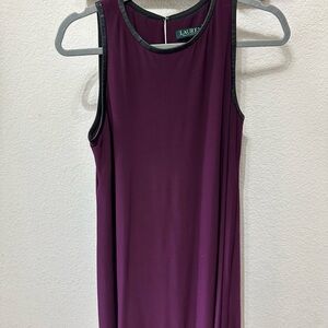 Ralph Lauren Deep Purple Dress with Black Trim